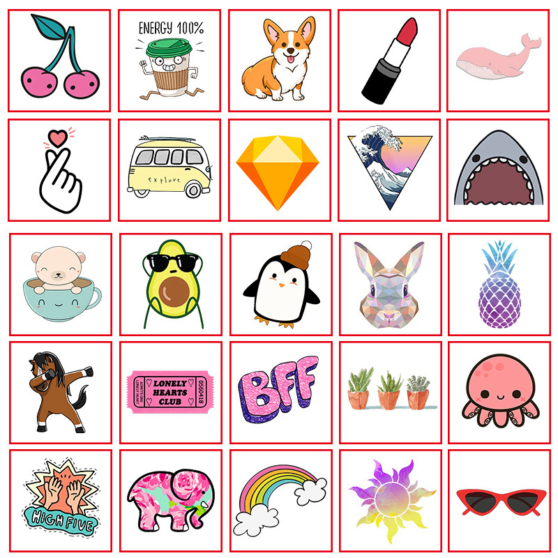 Lovely Car Stickers and Decals Leisure Designs Decals DIY Decorations for Skateboard Laptop Mobile Phone Car Luggage Motorcycle Computer