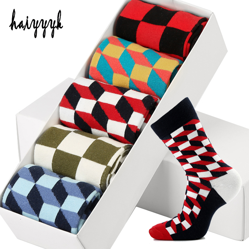 5 Pair/lot Combed Cotton Mens Socks Happy Compression Socks Colorful Diamond Funny Dress Socks Men Big Size 39-46 T190826, Mixed 5 colors
5 Pair/lot Combed Cotton Mens Socks Happy Compression Socks Colorful Diamond Funny Dress Socks Men Big Size 39-46 T190826, Mixed 5 colors