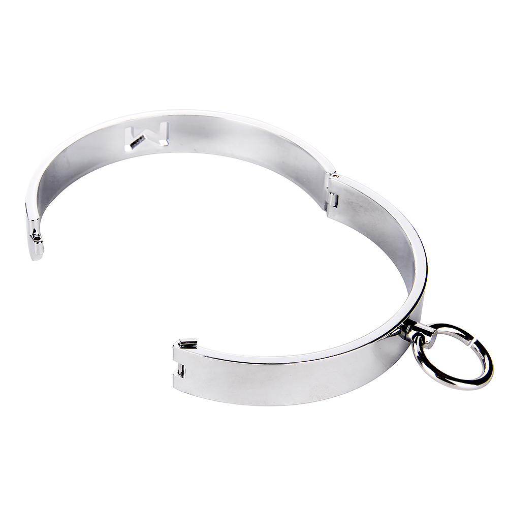 Metal Collar BDSM Bondage Slave Fetish Necklace Stainless Steel Sex Toys for Couples Adult Sex Accessories for Woman Y200409
