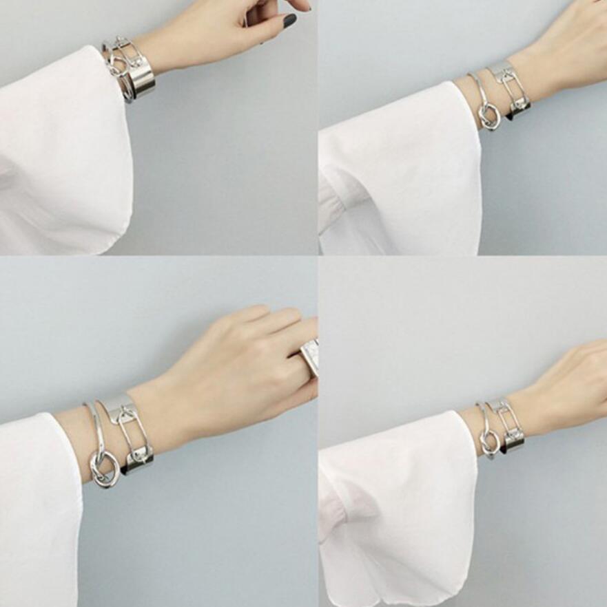 Fashion- jewelry pin buttons bracelets sleeve cuff shape bangles for women hot fashion free of shipping