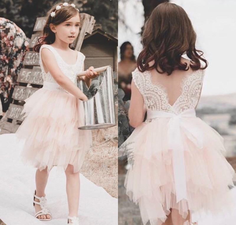 Pink Blush Flower Girl Dresses Jewel Neck Lace Appliques Beads Sash Boho Girls Birthday Dress Knee Length Tulle Pageant First Communion Gown, Silver
Pink Blush Flower Girl Dresses Jewel Neck Lace Appliques Beads Sash Boho Girls Birthday Dress Knee Length Tulle Pageant First Communion Gown, Silver