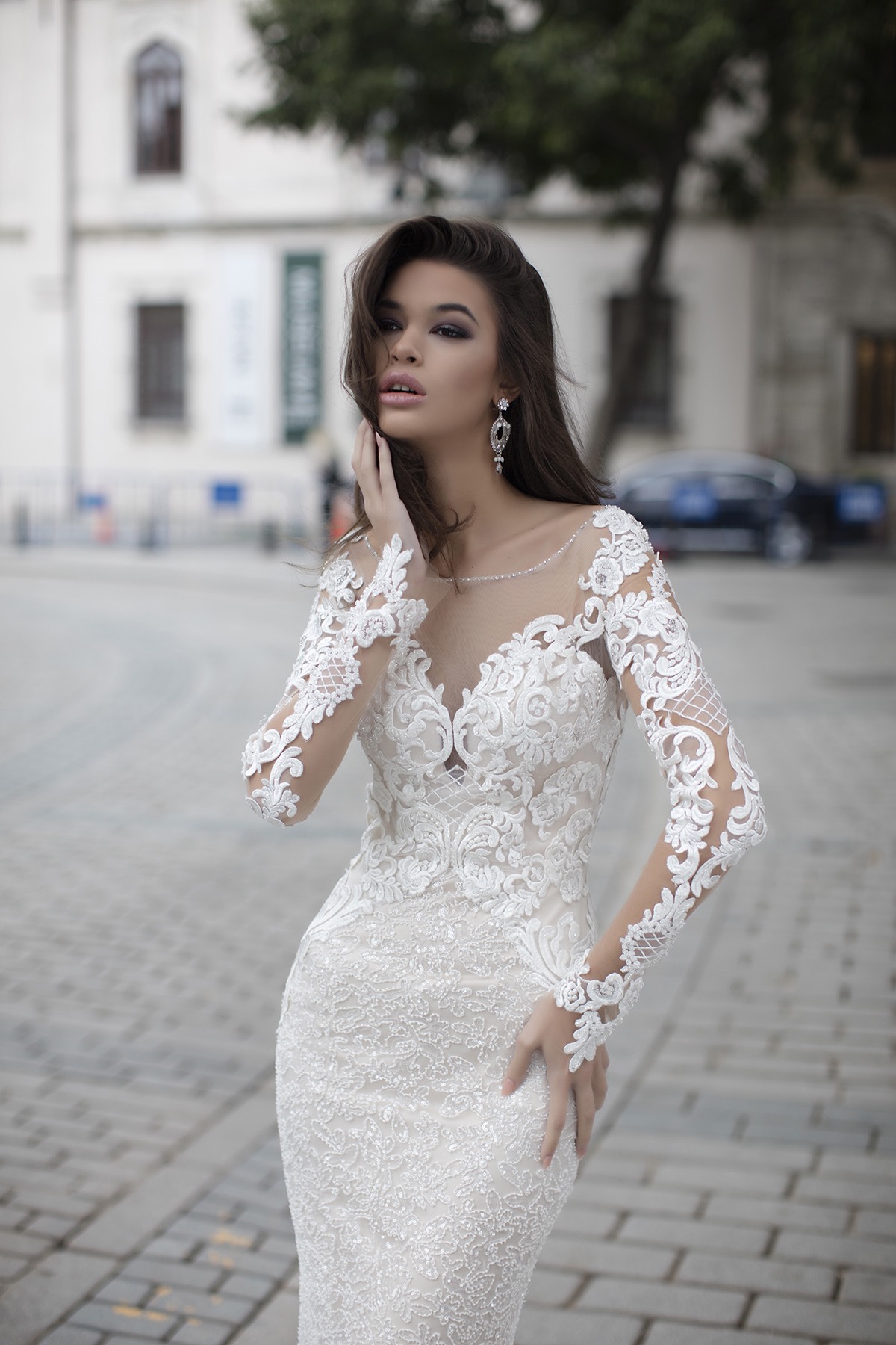 2019 Gorgeous Mermaid Wedding Dresses Lace Applique Hollow Back Sweep Train Country Wedding Dress Custom Made Illusion Vestidos De Novia