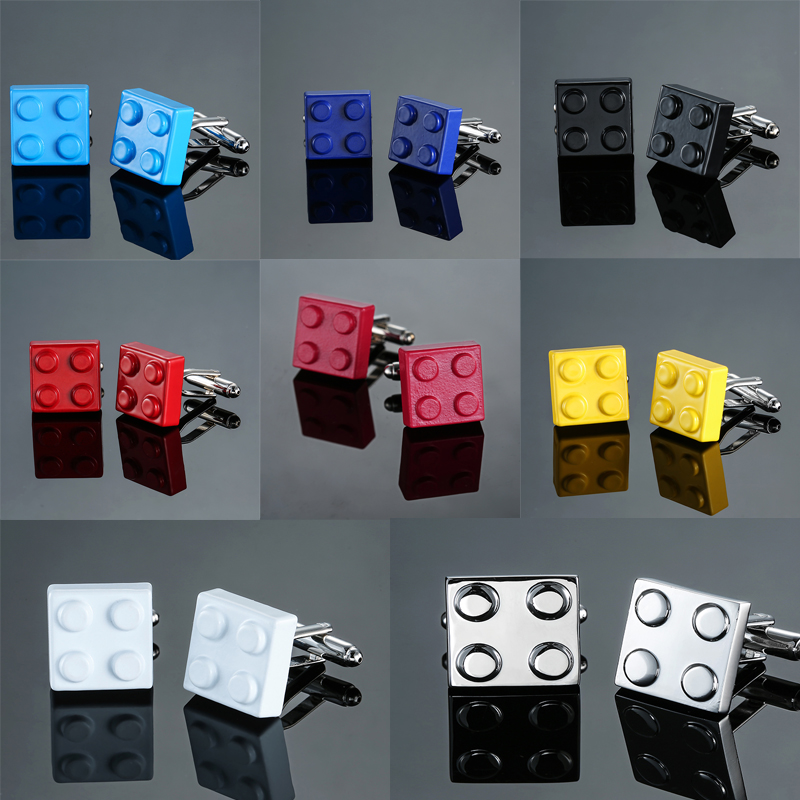 HYX Men Cufflinks Muti-color Bricks Design Blue Red Black 8 Colors Option Copper Novelty Cuff Links Wholesale&retail
HYX Men Cufflinks Muti-color Bricks Design Blue Red Black 8 Colors Option Copper Novelty Cuff Links Wholesale&retail
