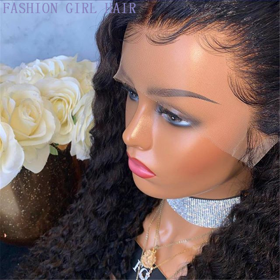 360 Lace Frontal Wig Pre Plucked With Baby Hair Brazilian Kinky Curly Lace Front Wigs black/brown /blonde synthetic hair wig for black women