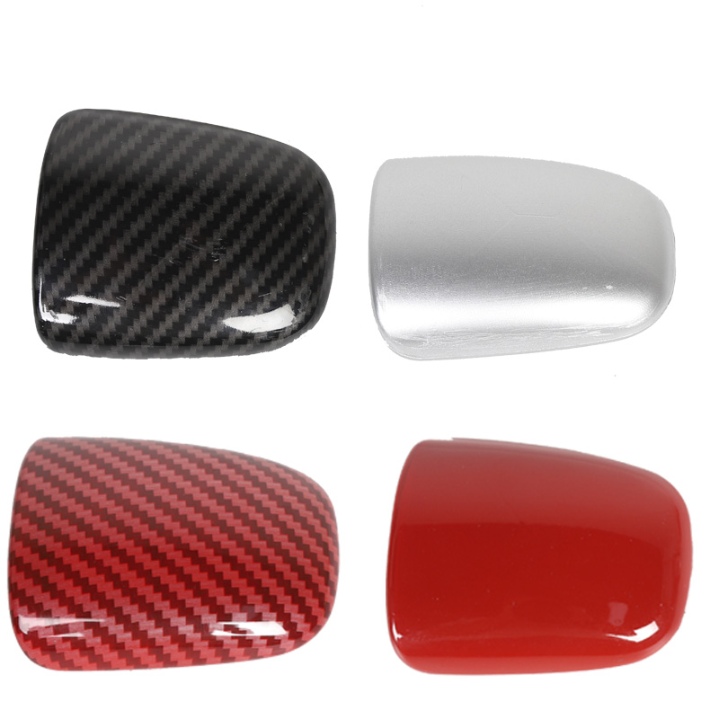 2025 new ABS Gear Shift Knob Cover Trim Accessories Red Carbon Fiber for Dodge Challenger 2015 UP Car Interior Accessories332u9818876 Free s