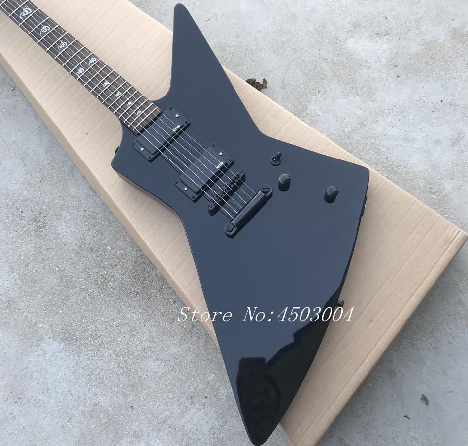 Promotion! Metallic James Hetfield Gloss Black Explorer Electric Guitar Active Pickups & 9V Battery Box, Snake Inlay, Black Hardware
Promotion! Metallic James Hetfield Gloss Black Explorer Electric Guitar Active Pickups & 9V Battery Box, Snake Inlay, Black Hardware