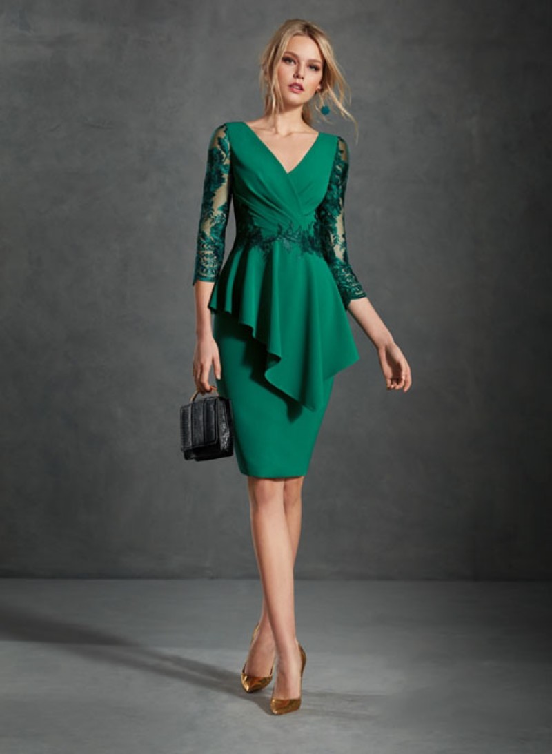 hunter green lace mother of the bride dresses v neck 3 4 long sleeve evening gowns plus size wedding guest dresses