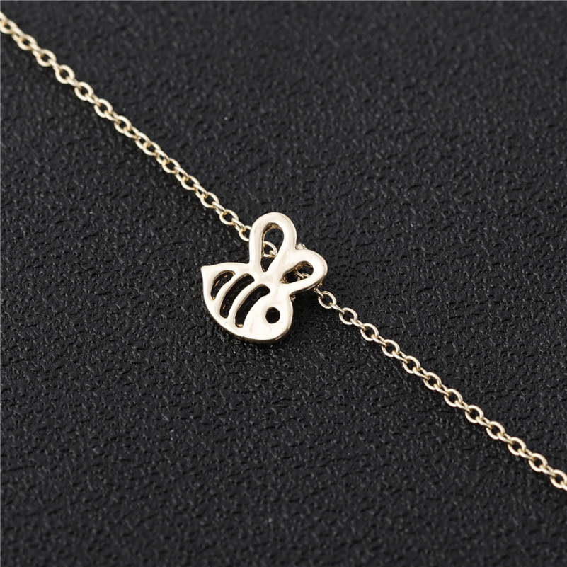 Tiny Flying Honey Bee Necklace Bumble Bee Necklace Queen Bee Honeybee Cute Insect Bumblebee Beehive Necklaces