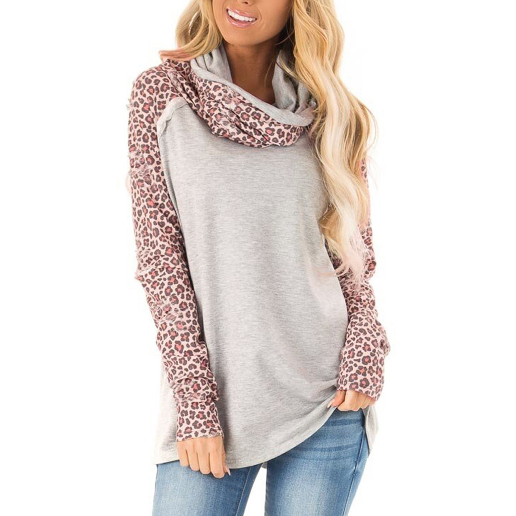 CHAMSGEND Women Sweatshirts Long Sleeve Autumn Leopard Print Patchwork Fashion Kpop Scarf collar pullover Casual streetwear F722, Bg
CHAMSGEND Women Sweatshirts Long Sleeve Autumn Leopard Print Patchwork Fashion Kpop Scarf collar pullover Casual streetwear F722, Bg