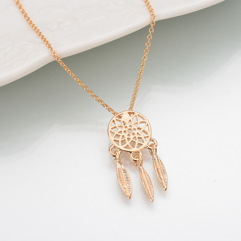Feather Necklace Long Sweater Chain Statement Jewelry Choker for Women Fashion