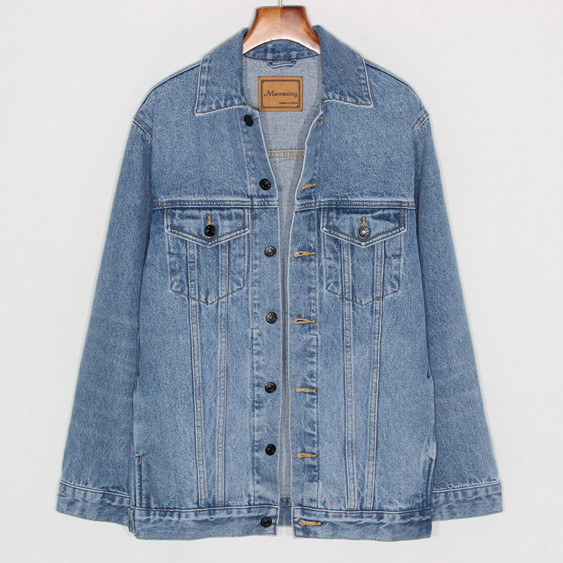 Autumn New Fashion Washed Blue Denim Jacket Women Long Sleeve Outerwear Chaqueta Mujer Loose Mid Long Jeans Jacket Coat Female
Autumn New Fashion Washed Blue Denim Jacket Women Long Sleeve Outerwear Chaqueta Mujer Loose Mid Long Jeans Jacket Coat Female