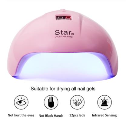 Nail Set 24W UV LED Lamp Dryer With 0/6/10/24 PCS Polish Kit Soak Off Manicure Set Gel Nail Polish For Nail Art Tools