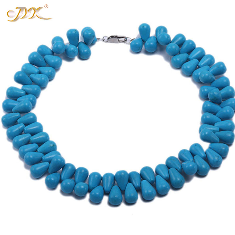 JYX 2019 special Turquoise Necklace 12x18mm Blue Drop Shape Turquoise Necklace Gemstone 17" Gemstone Beads 24" charming
JYX 2019 special Turquoise Necklace 12x18mm Blue Drop Shape Turquoise Necklace Gemstone 17" Gemstone Beads 24" charming