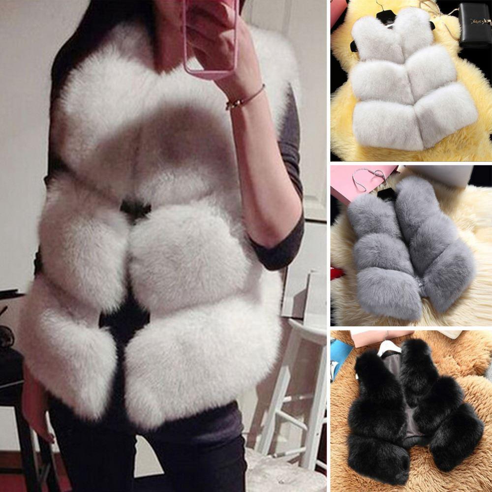 Women' Faux Silver Fox Fur Short Vests 2020 Winter Fashion Thick Imitate Fur Sleeveless Vest Coat Jackets Women Grey Red Blue, White
Women' Faux Silver Fox Fur Short Vests 2020 Winter Fashion Thick Imitate Fur Sleeveless Vest Coat Jackets Women Grey Red Blue, White