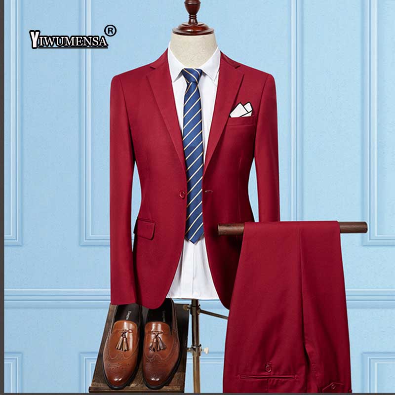 YiWuMenSa Ternos Para Hombre Light Grey Wedding Suits For Mens Custom Made mens suit Business Classic man suit slim fit