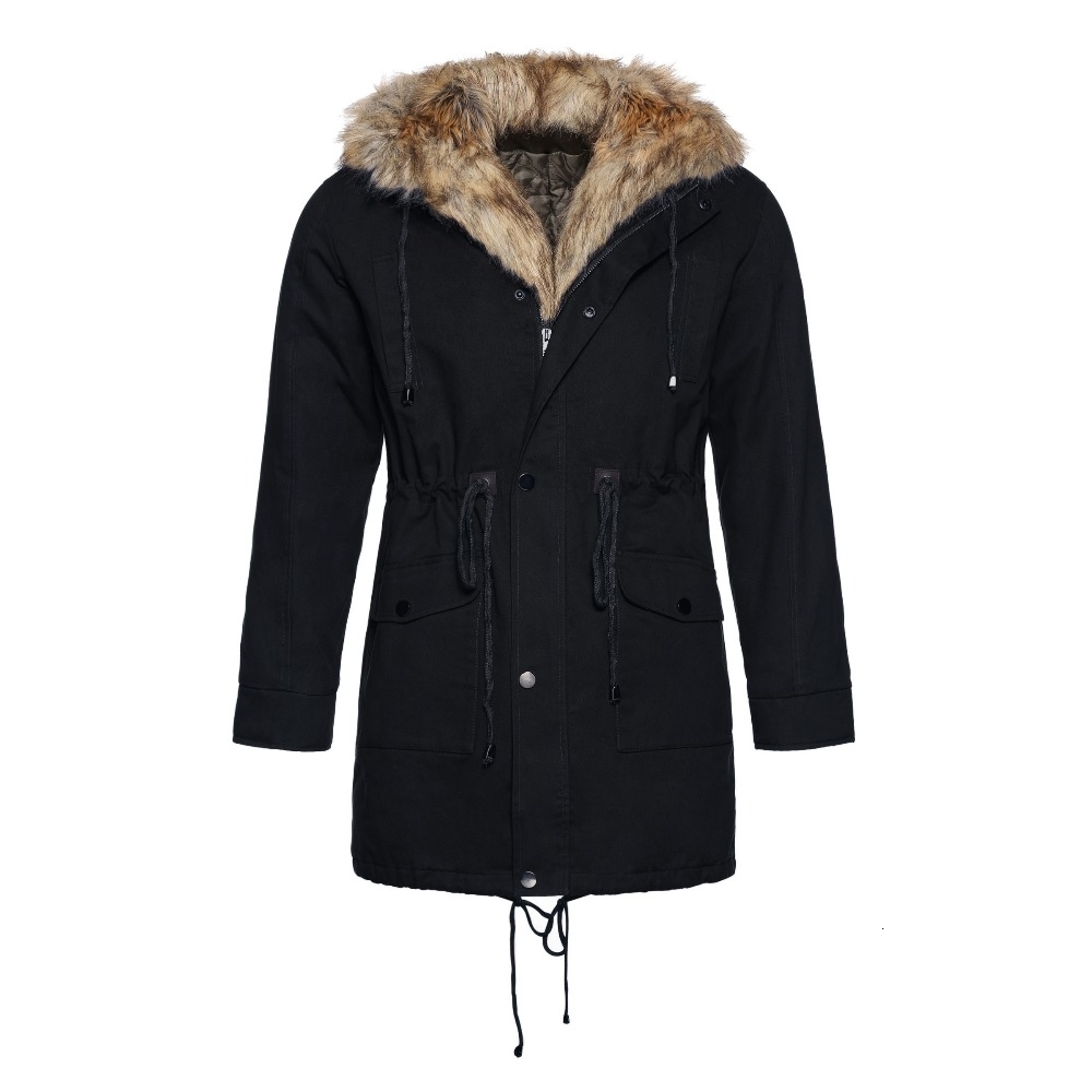 2018 Fashion Winter New Jacket Men Warm Coat Fashion Casual Parka Medium-Long Thickening Coat Men For Winter S191019