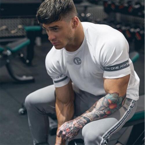 New Design Men Breathable T-Shirt With Letters Homme T shirt For Male Fitness Summer Gyms Tight Top With M-XXL, White
New Design Men Breathable T-Shirt With Letters Homme T shirt For Male Fitness Summer Gyms Tight Top With M-XXL, White