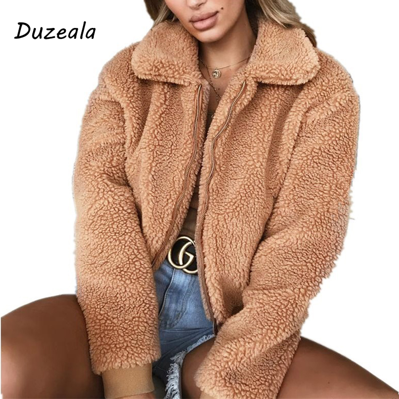 Duzeala Women Casual Faux Fur Coat Female 2018 Autumn Winter Elegant Loose Warm Soft Outwear Zipper Teddy Overcoat Jacket, White
Duzeala Women Casual Faux Fur Coat Female 2018 Autumn Winter Elegant Loose Warm Soft Outwear Zipper Teddy Overcoat Jacket, White
