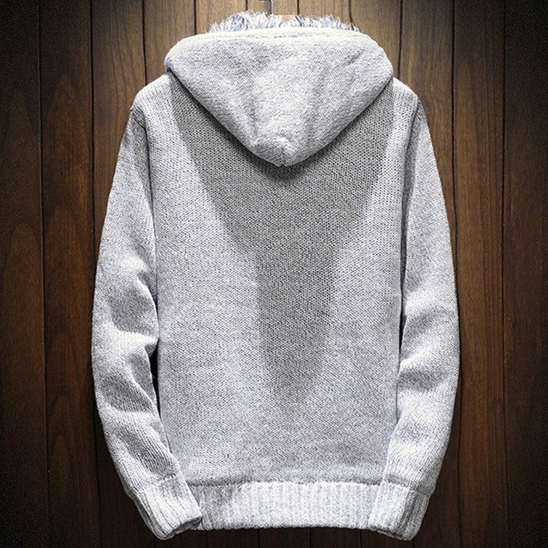 Men Zipper Cardigan Coat Fleece Warm Hoodies Sweaters Casual Autumn Winter Sweatercoat Vintage Pockets Hoody Chompas Para Hombre