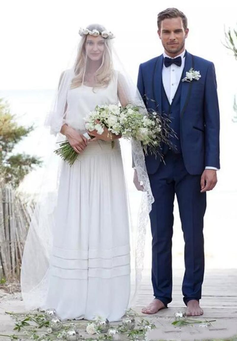 Navy Blue Groom Tuxedos Shawl Lapel Center Vent Groomsman Wedding 3 Piece Suit Popular Men Prom Party Jacket Blazer(Jacket+Pants+Tie+Vest)62