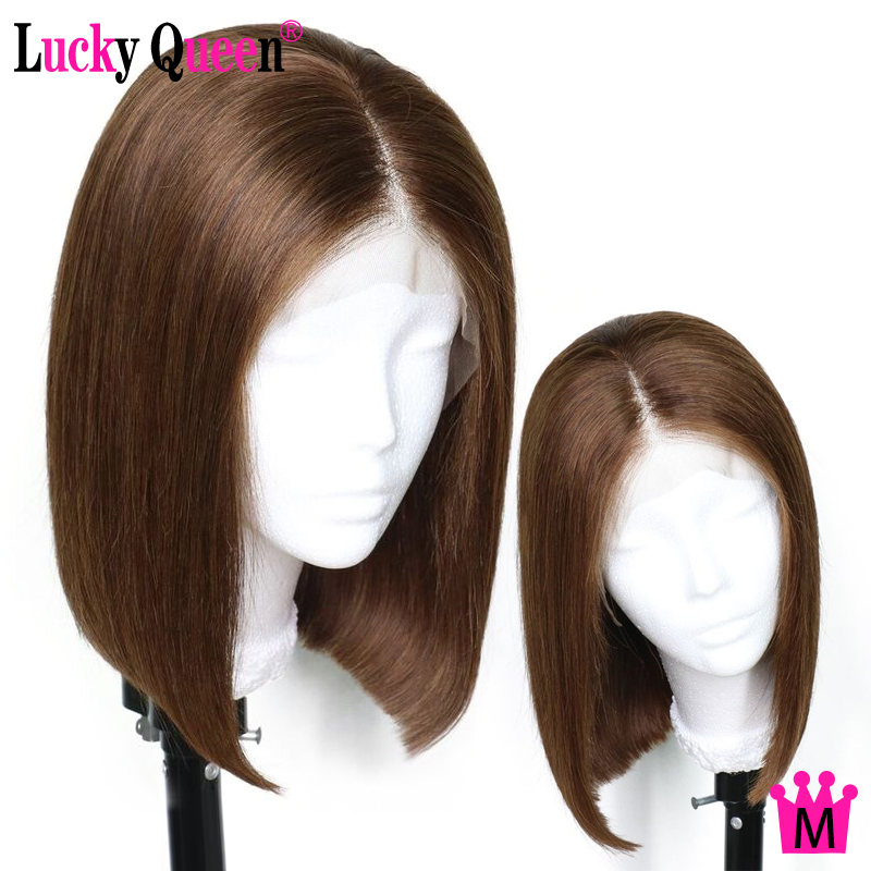 Short Bob Lace Front Wigs Brown Color Glueless 13x4 Lace Front Wigs For Black Women 150% Lucky Queen Remy Human Hair, Natural color
Short Bob Lace Front Wigs Brown Color Glueless 13x4 Lace Front Wigs For Black Women 150% Lucky Queen Remy Human Hair, Natural color