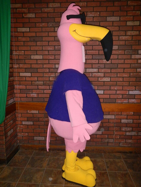 Halloween Cool Pink Flamingo Mascot Costume High Quality Cartoon Anime theme character Christmas Carnival Fancy Costumes
