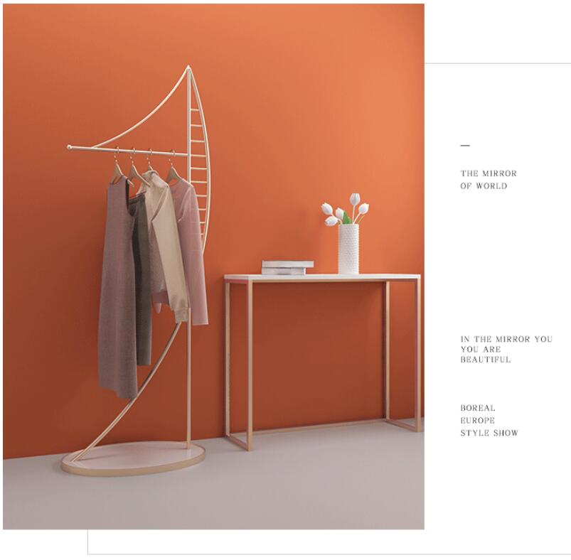 Nordic ins clothes rack Bedroom Furniture floor hanger home good-looking cloth shelf marble clothing and hat racks