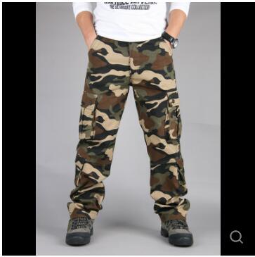 Pocket Style Army Camouflage CARGO PANTS Men TACTICAL 6789cmAirborne Jeans Trouser Male Casual Plus Size Cotton baggy#3