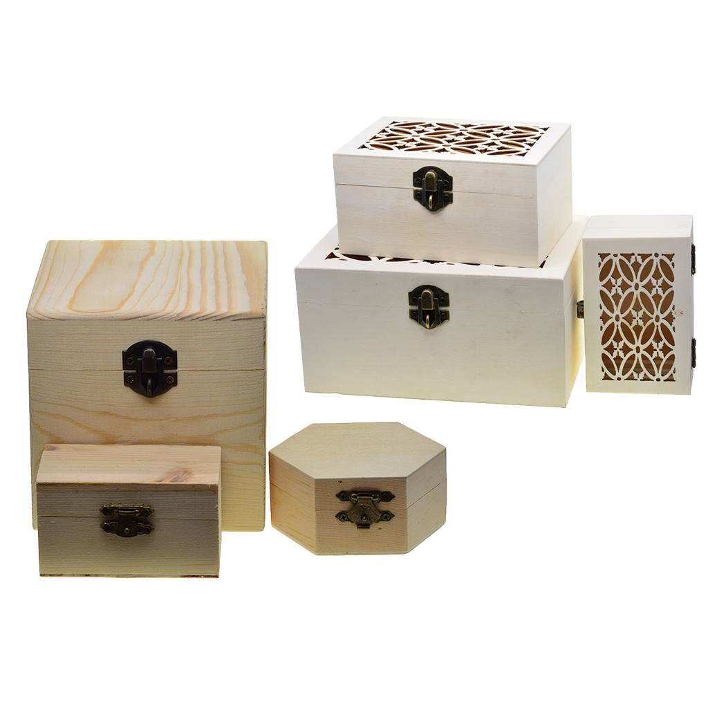 6pcs Natural Unfinished Wood Wooden Jewelry Gift Box Storage Case Organizer for DIY Painting Craft with Lid and Lock, As pic
6pcs Natural Unfinished Wood Wooden Jewelry Gift Box Storage Case Organizer for DIY Painting Craft with Lid and Lock, As pic