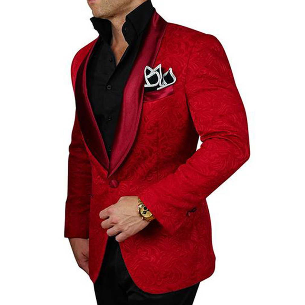 Formal Navy Blue White Wedding Tuxedos Paisley Evening Party Ocn Groom Suits Groomsmen Best Men Blazer Only Jacket 0510