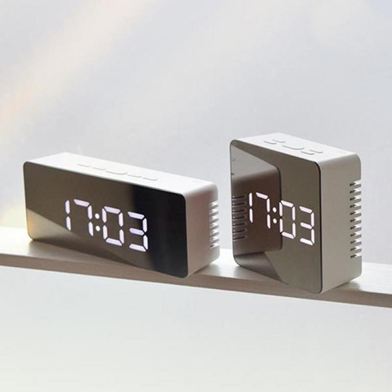 LED Mirror Alarm Clock Digital Snooze Alarm Clock Wake Up Light Electronic Time Temperature Display Home Decoration
LED Mirror Alarm Clock Digital Snooze Alarm Clock Wake Up Light Electronic Time Temperature Display Home Decoration