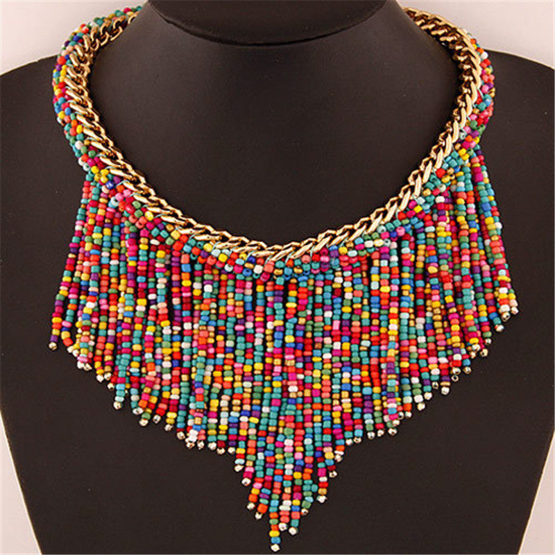 2019 Bohemian Necklaces Fashion For Women Jewelry Handwoven Collier Long Tassel Beads Choker Statement Necklaces
2019 Bohemian Necklaces Fashion For Women Jewelry Handwoven Collier Long Tassel Beads Choker Statement Necklaces