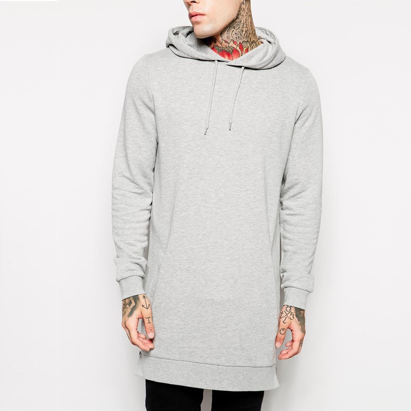 men cotton solid sweatshirts black mens longline hoodies fashion tall hoodie hip hop side zipper streetwear extra long hiphop2339868