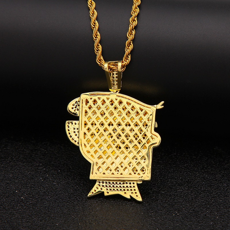 Fashion-Hip Hop Iced Out Pendant Necklace Cartoon Mr. Bird Pendant Necklace Fashion Necklace Jewelry