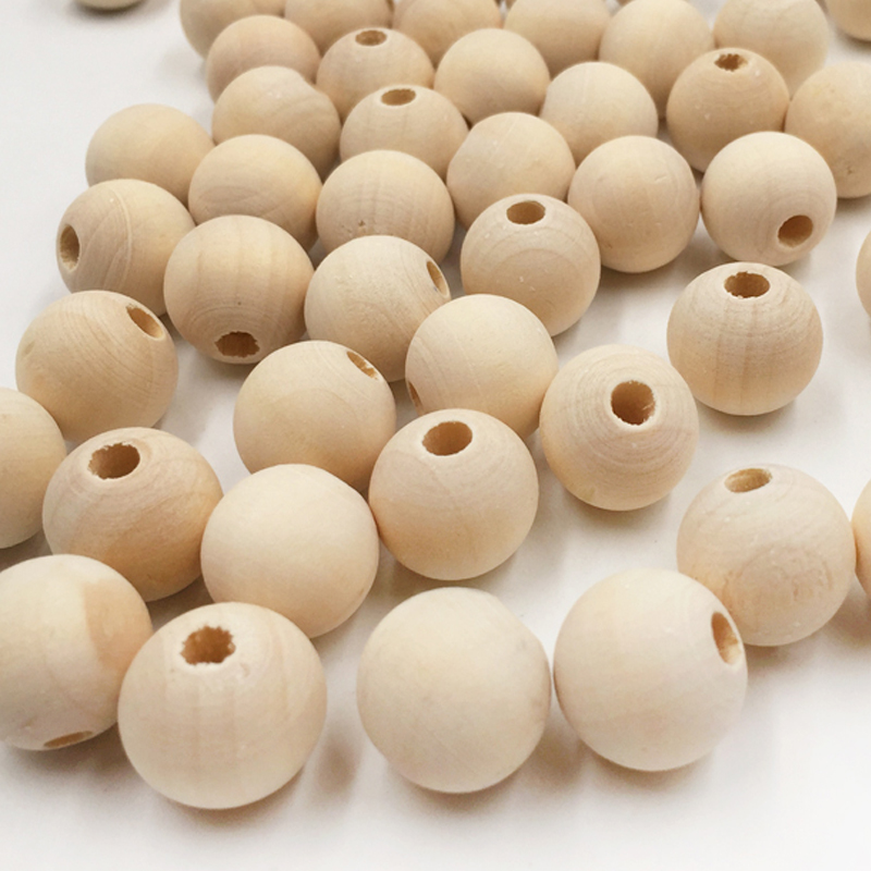 wholesale natural color wood beads round spacer wooden beads ecofriendly 430mm wooden balls for charm bracelete diy crafts supplies от DHgate WW