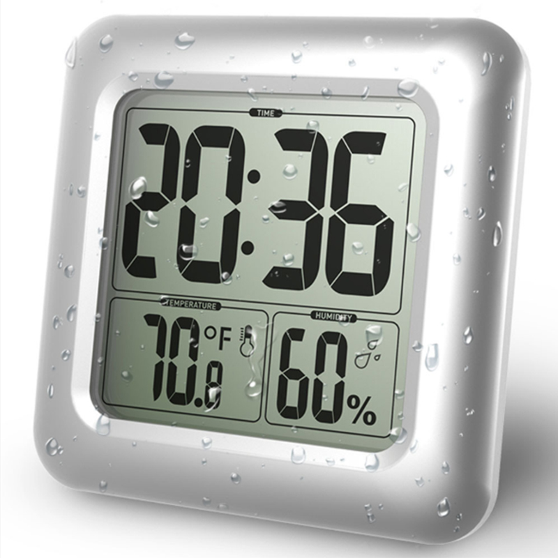 LCD Watch with temperature and humidity meter bathroom / kitchen waterproof with suction cup
LCD Watch with temperature and humidity meter bathroom / kitchen waterproof with suction cup