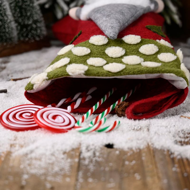 Christmas Stockings Sock Gnome Doll Xmas Tree Candy Gift Bag Hanging Pendant Decor Ornament