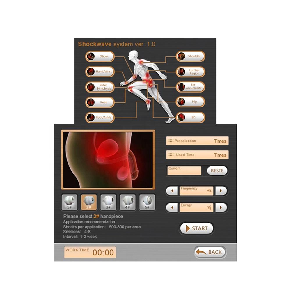 2020 focused shockwave therapy Beauty Equipment acoustic shock wave therapy musculoskeletal pain or ED treatment