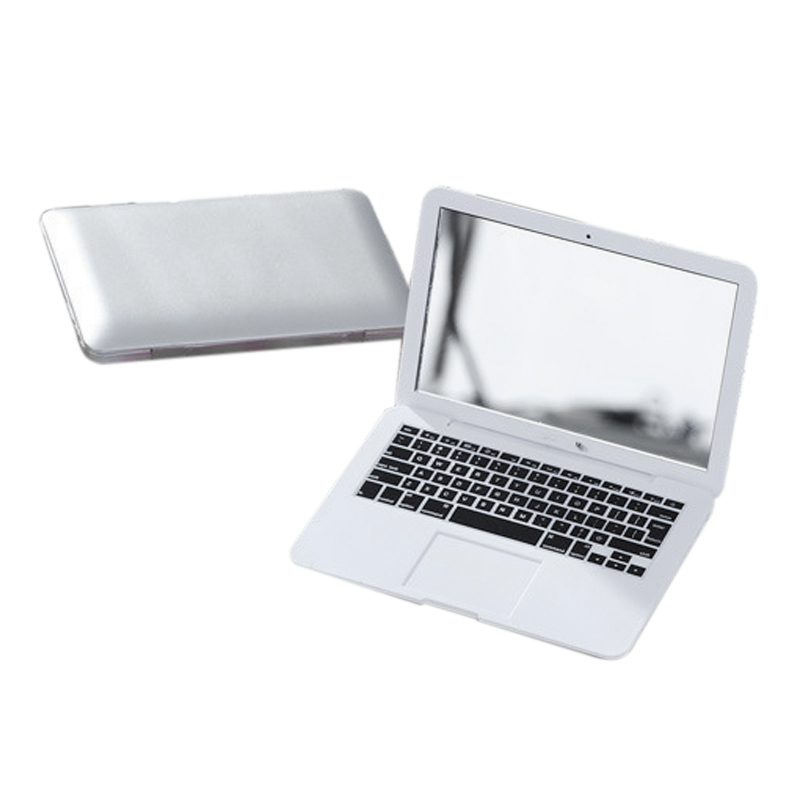Cute Makeup Mini Pocket Laptop Style Clear Glass Women Cosmetic Beauty Mirror Fashion Notebook Form Makeup Mirror Book