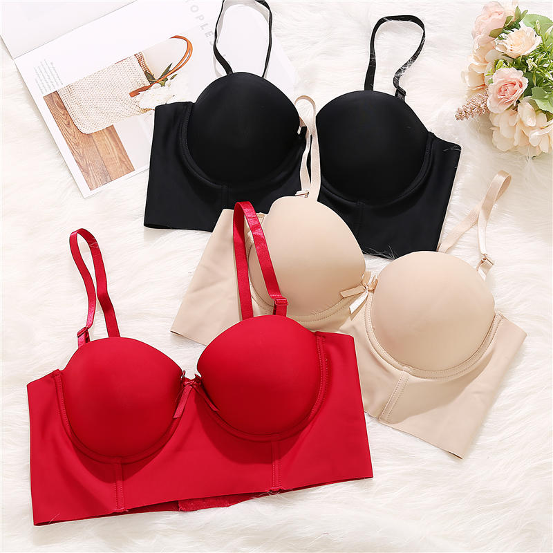 Fashion Super Push Up Bras Smooth One-Piece Seamless Adjustable Straps Breathable Underwear Women Brassiere 1/2 Cup Bras, Pink
Fashion Super Push Up Bras Smooth One-Piece Seamless Adjustable Straps Breathable Underwear Women Brassiere 1/2 Cup Bras, Pink