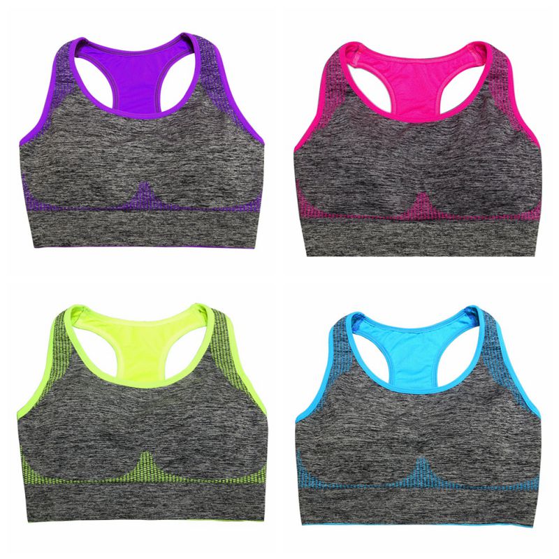Women Yoga Fitness Stretch Workout Running Tank Top Racerback Sports Bra Padded Outdoor Seamless Bra, Yellow
Women Yoga Fitness Stretch Workout Running Tank Top Racerback Sports Bra Padded Outdoor Seamless Bra, Yellow