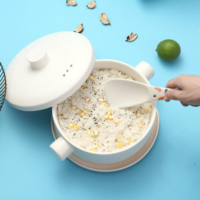 Bamboo Fiber Rice Paddle Cooker Meal Spoon Non Stick Kitchen Gadgets Hand Roll Spoons Rice Shovel ZC1007