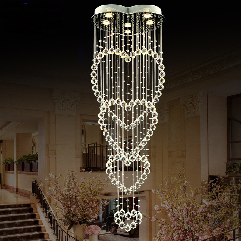 Modern Minimalist Living room Bedroom Ceiling Crystal chandelier Light Led Chandeliers lighting Hanging wire Crystal lamp Lustre Chandelier