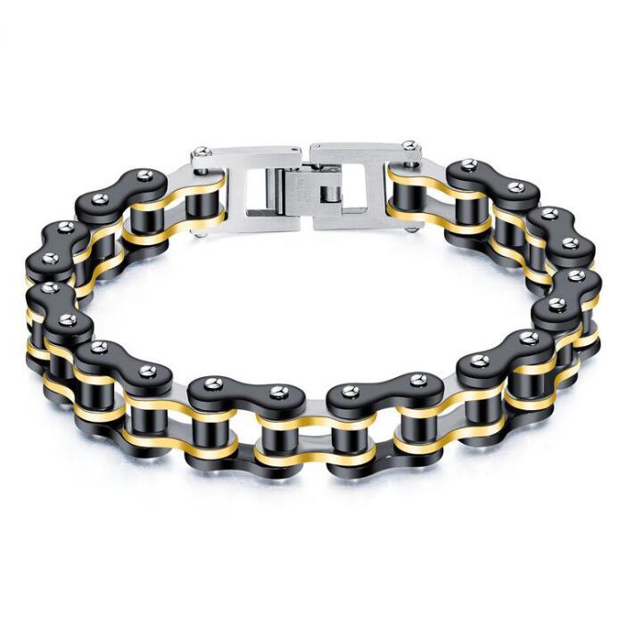 2020 cross-border supply of three colors optional personalized motorcycle chain rock style bicycle chain stainless steel bracelet wholesale, Black
2020 cross-border supply of three colors optional personalized motorcycle chain rock style bicycle chain stainless steel bracelet wholesale, Black