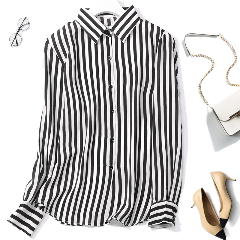 Women's 100% Pure Silk Stripes Shirt Top Blouse Collared office work XL 2XL JN047, Black
Women's 100% Pure Silk Stripes Shirt Top Blouse Collared office work XL 2XL JN047, Black