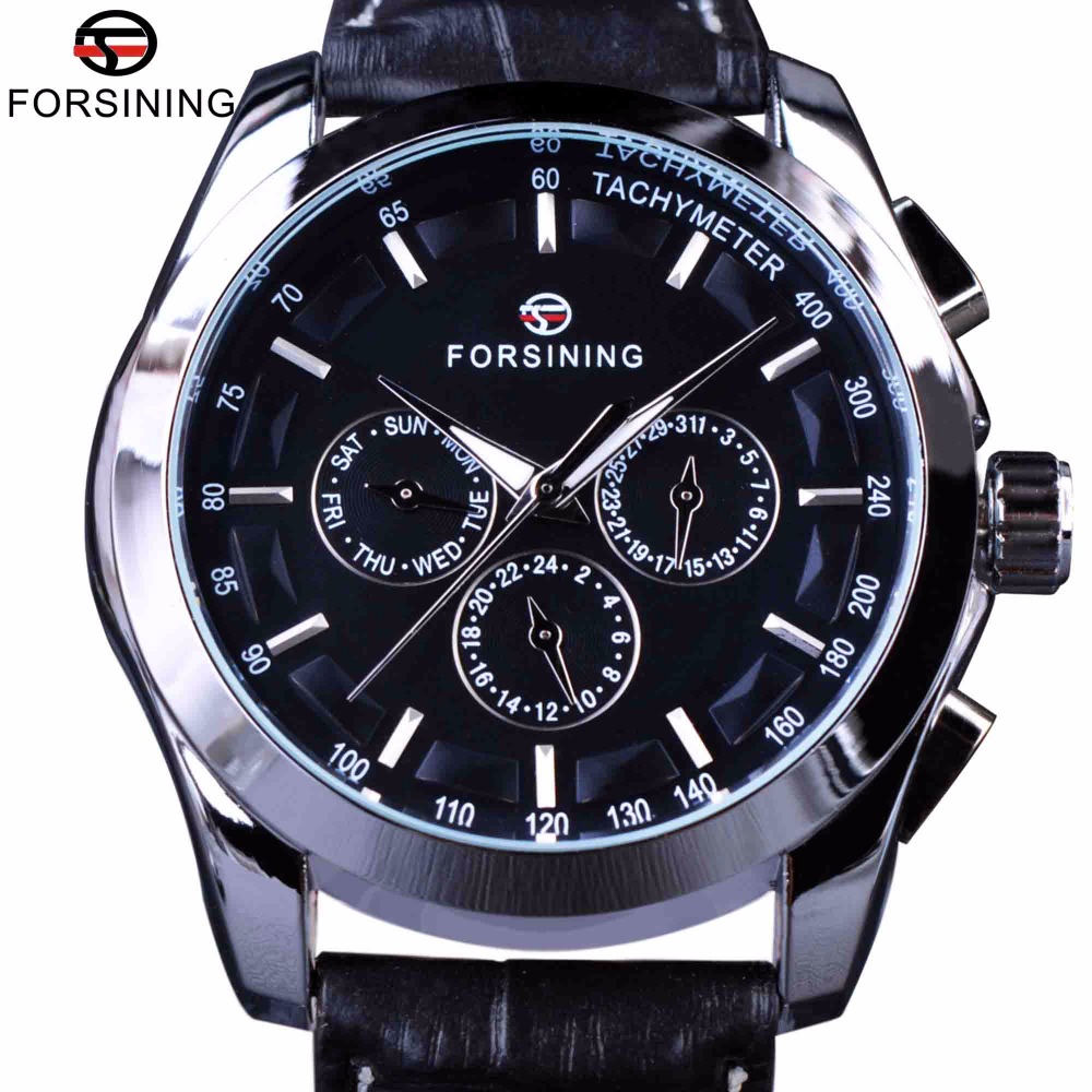 Forsining Classic Series Black Genuine Leather Strap 3 Dial 6 Hands Men Watch Top Brand Luxury Automatic Mechanical Watch Clock
Forsining Classic Series Black Genuine Leather Strap 3 Dial 6 Hands Men Watch Top Brand Luxury Automatic Mechanical Watch Clock