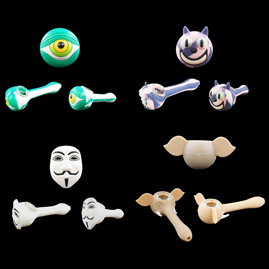 mixed style V face cartoon Silicone Smoking Pipe Unbreakable Tobacco Hand Pipes Colorful Spoon Smoking Pipe with glass Bowl
mixed style V face cartoon Silicone Smoking Pipe Unbreakable Tobacco Hand Pipes Colorful Spoon Smoking Pipe with glass Bowl
