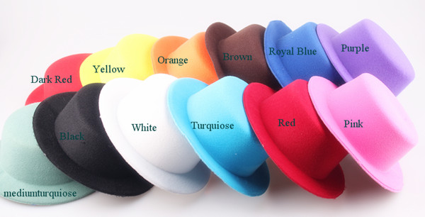Free shipping 5.2"(13cm) 12 color mini top fascinator hats, party hats,DIY hair accesspries 12pieces/lot MH0084654550