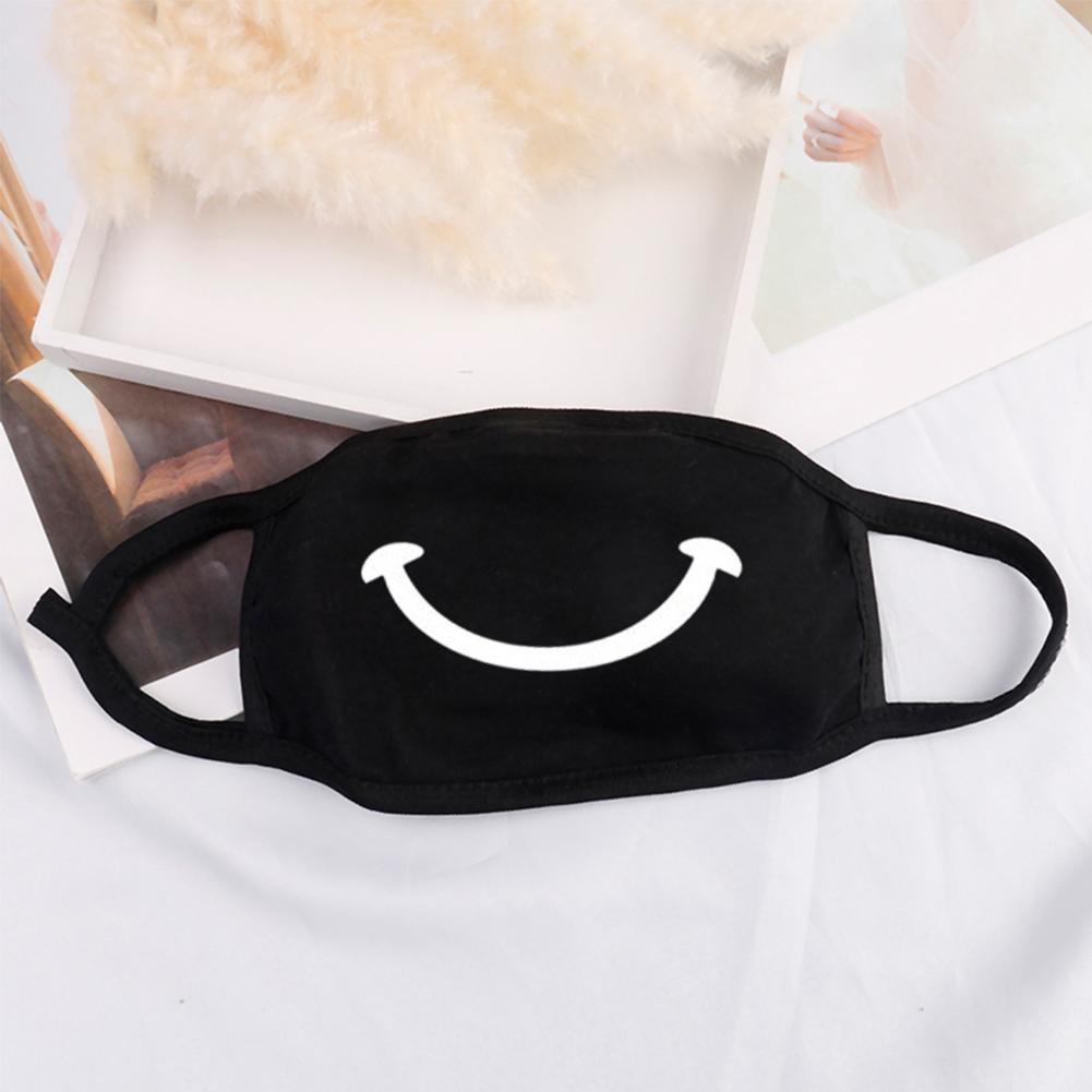 In Stock Cartoon Lovely Cotton Face Masks Washable Teeth Pattern Cute Protective Mouth Cover Warm Anti Dust Proof Respirator Mask