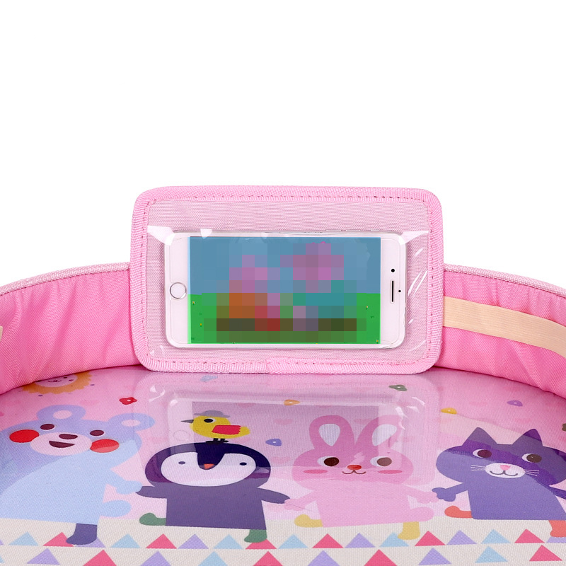 Waterproof Kids Car Table Baby Car Seat Tray Stroller Tray Holder for Children Infant with Storage Bag Mesh Auto Accessories